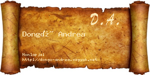 Dongó Andrea névjegykártya